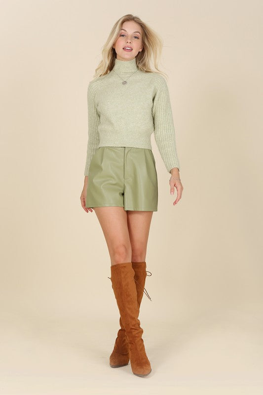 Lilou Vegan Leather Shorts