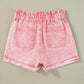 Paperbag Waist Dusty Pink Denim Shorts