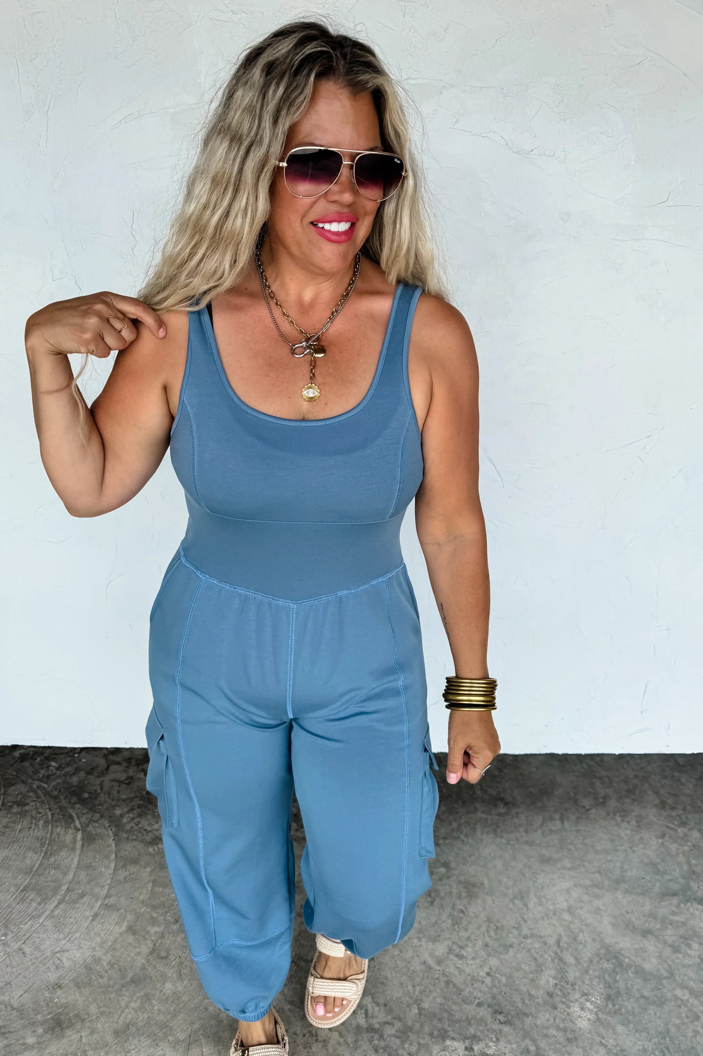 PREORDER: All Set Tank Romper Scuba Material