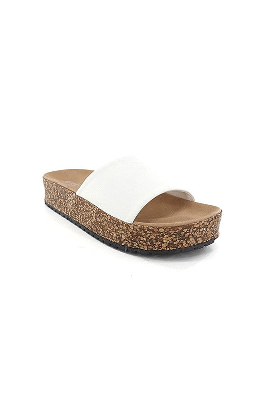 Beca Open Toe Cork Slide Sandal
