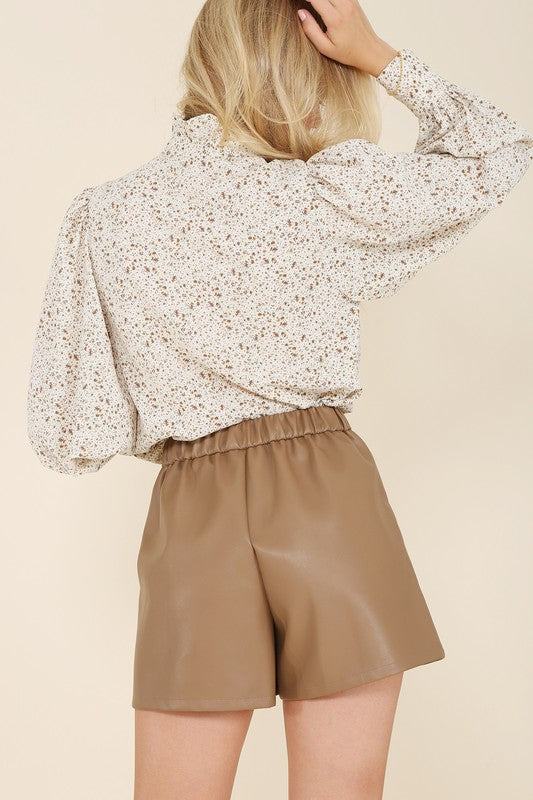 Lilou Vegan Leather Shorts