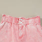 Paperbag Waist Dusty Pink Denim Shorts