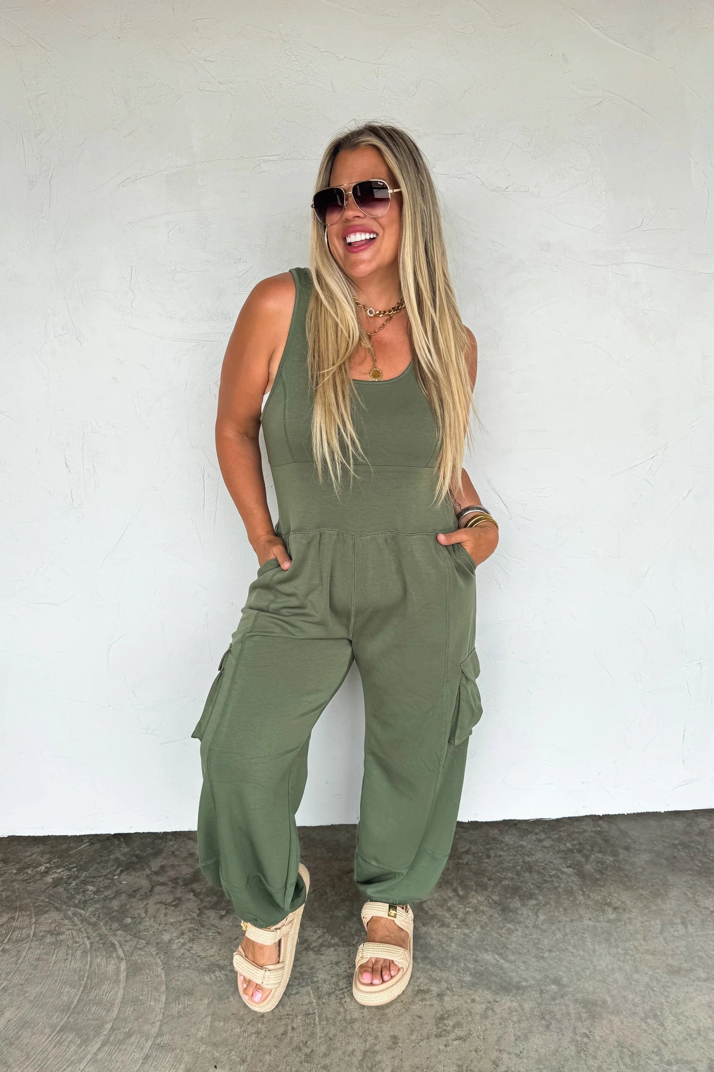 PREORDER: All Set Tank Romper Scuba Material