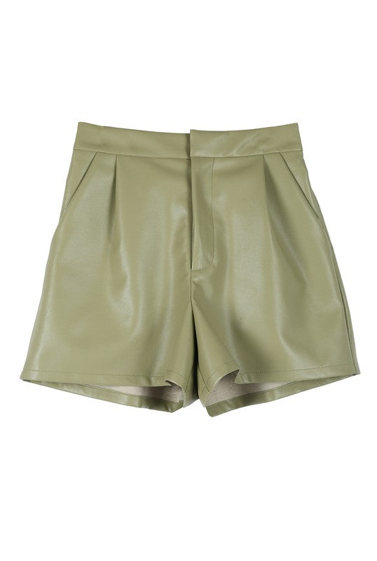 Lilou Vegan Leather Shorts
