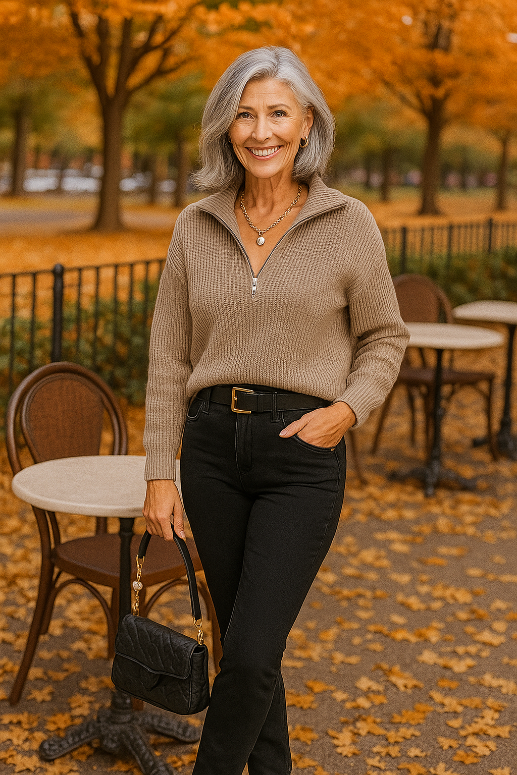 Honey Half Zip Dropped Shoulder Sweater