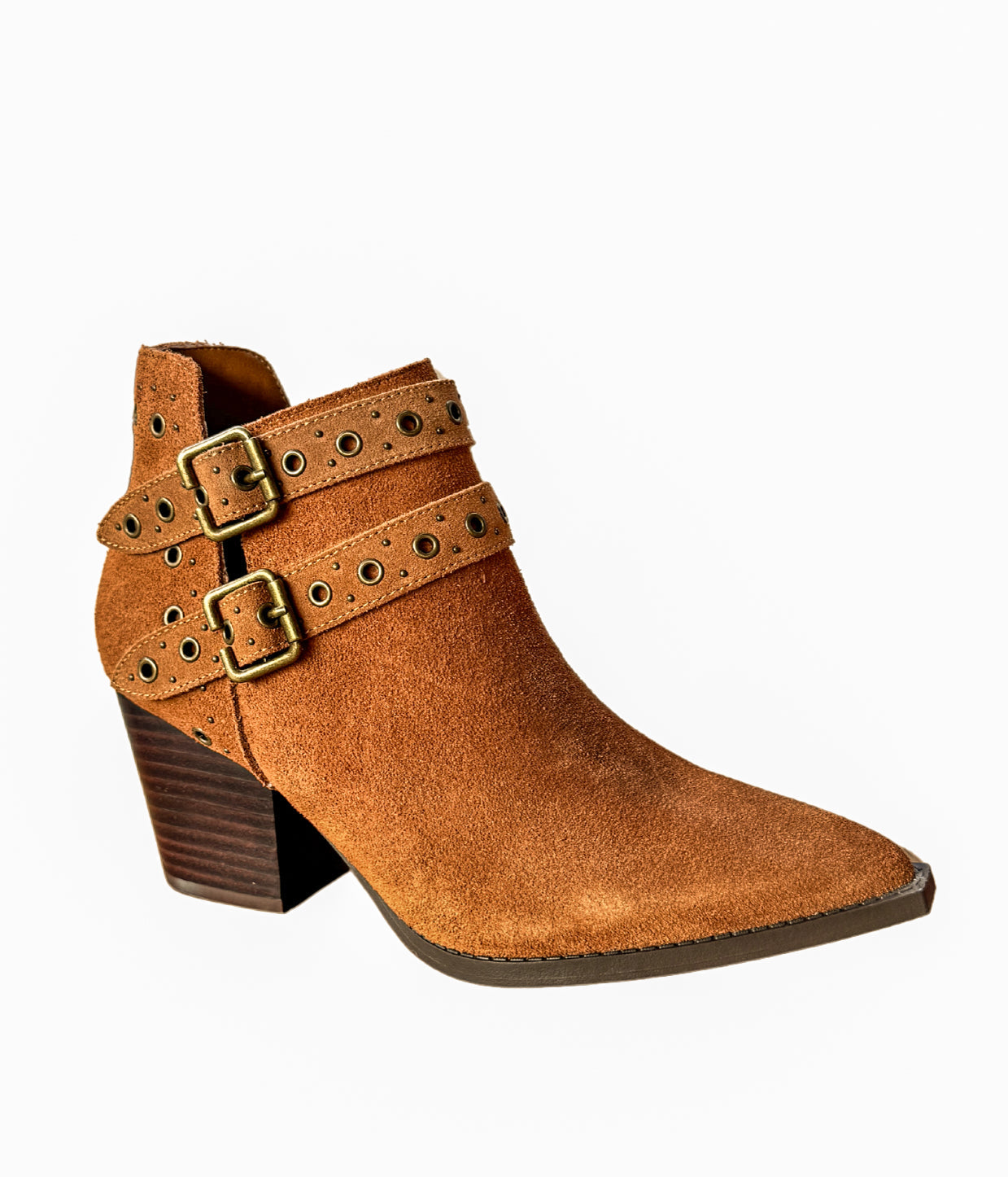 Sarah Leather Ankle Boot in Tan