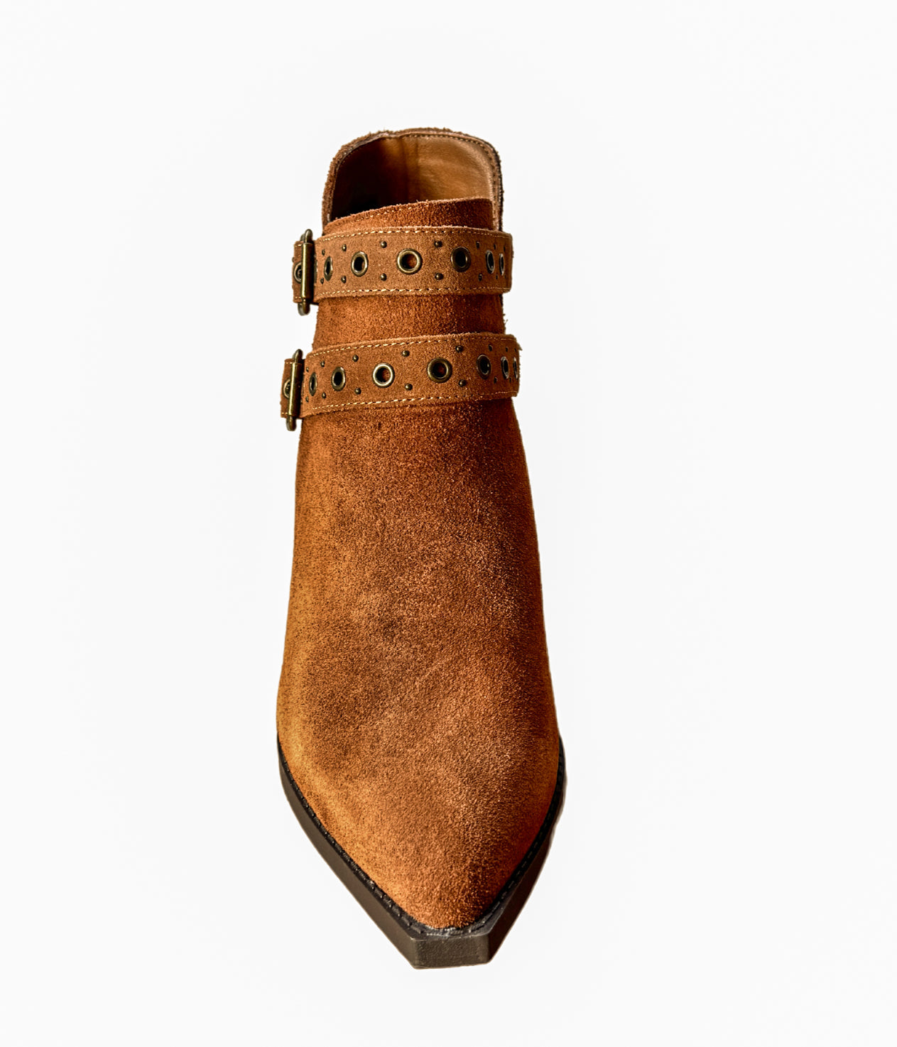 Sarah Leather Ankle Boot in Tan
