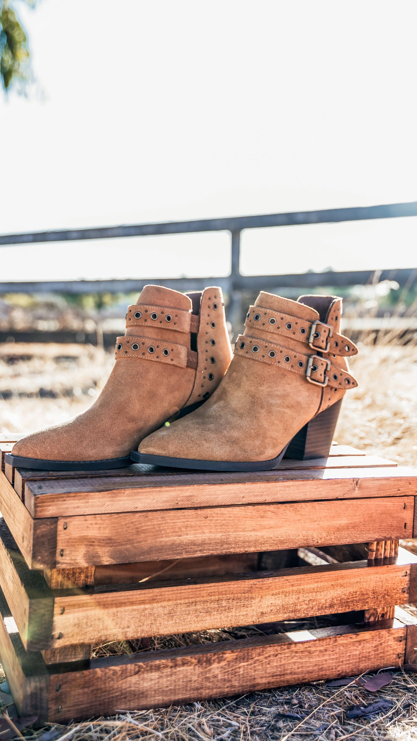 Sarah Leather Ankle Boot in Tan