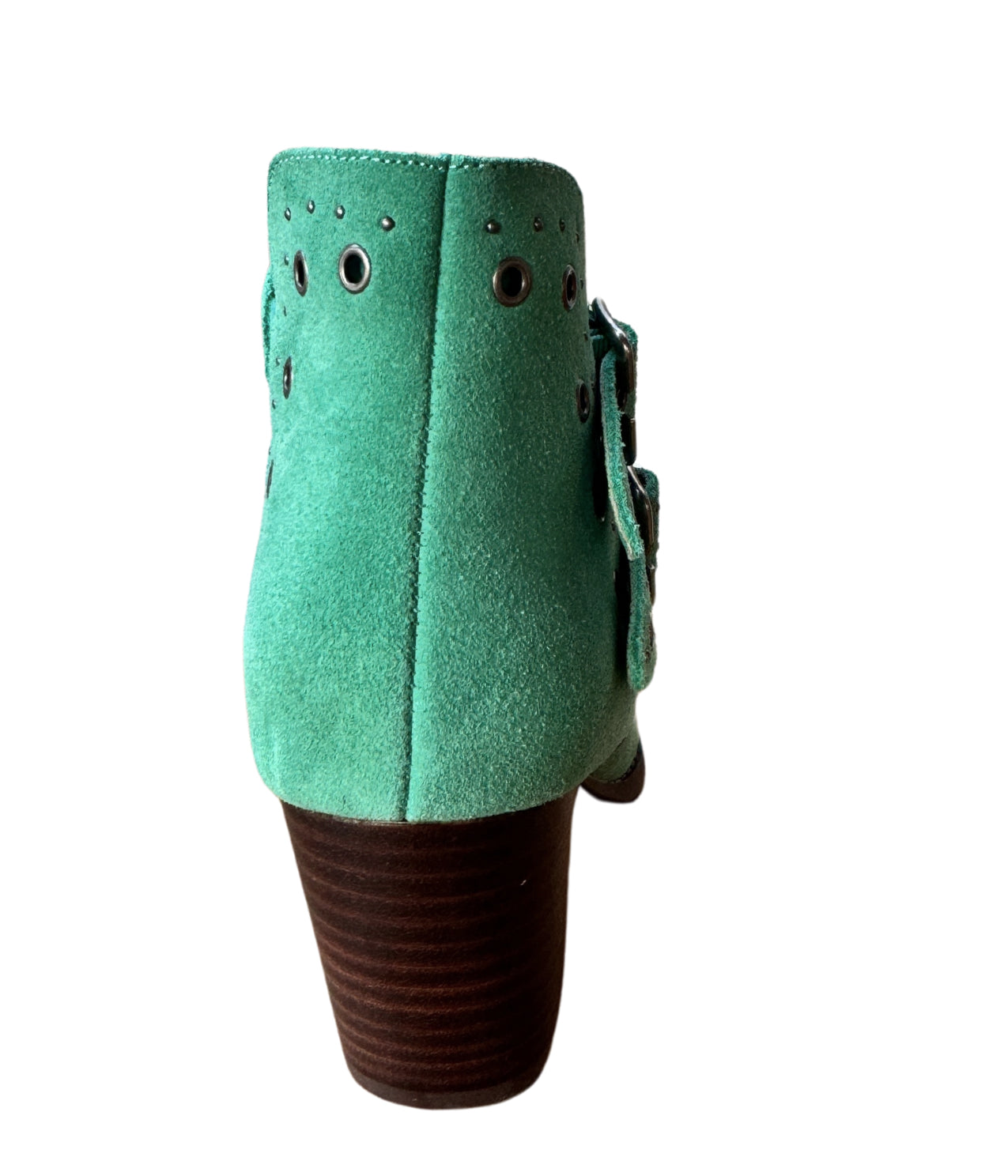 Sarah Leather Ankle Boot in Teal
