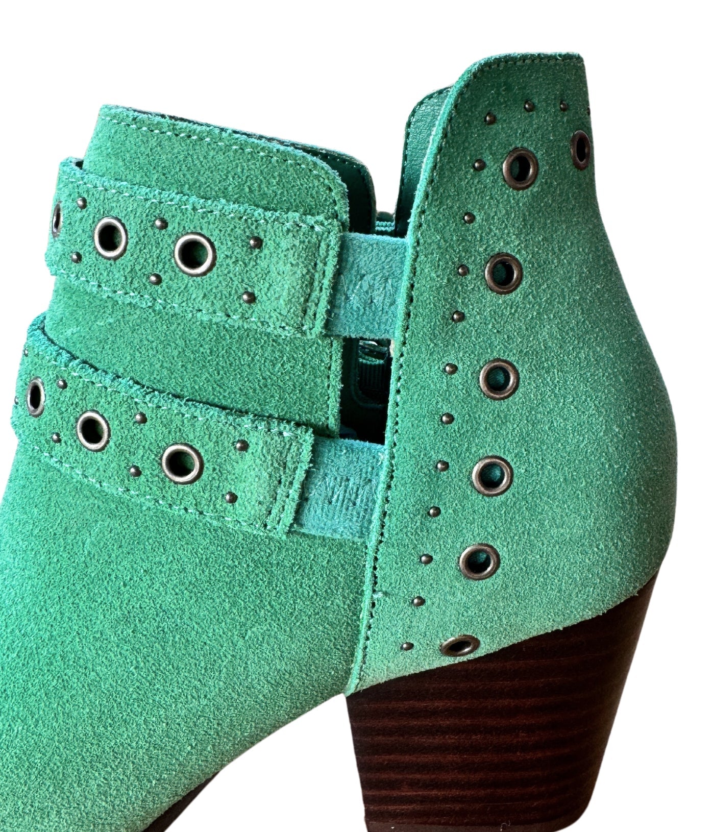 Sarah Leather Ankle Boot in Teal