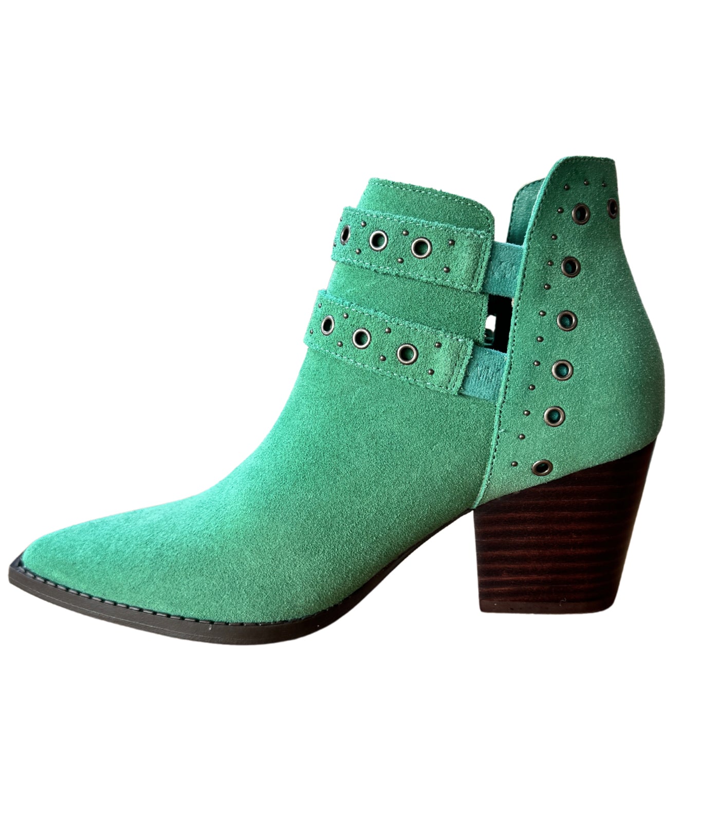 Sarah Leather Ankle Boot in Teal