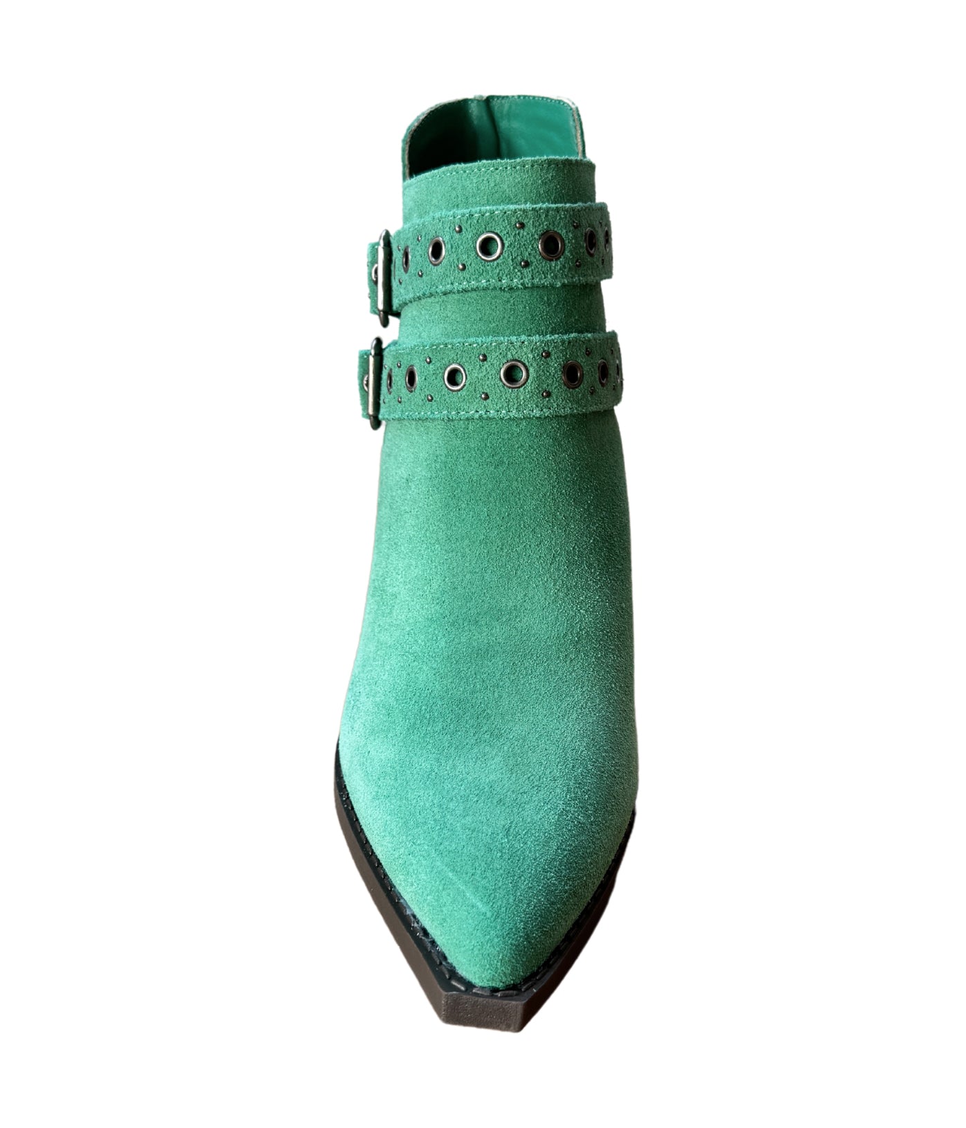 Sarah Leather Ankle Boot in Teal