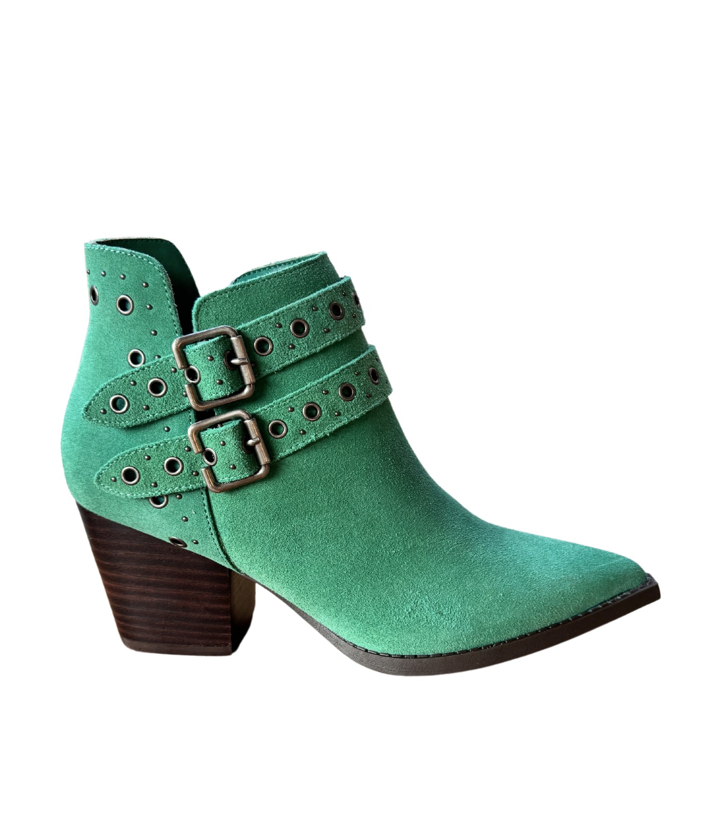 Sarah Leather Ankle Boot in Teal