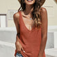 V-Neck Wide Strap Sweater Tank Top
