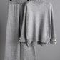High-Low Turtleneck Top and Pants Sweater Set