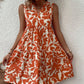 Notched Sleeveless Mini Dress