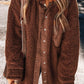 Fuzzy Snap Down Jacket