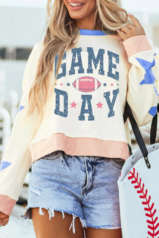 Game Day Star Patch Crew Sweatshirt