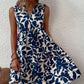 Notched Sleeveless Mini Dress