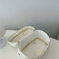 Large Bow Embroidered Quilted Storage Bag with Zip