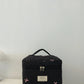 Large Bow Embroidered Quilted Storage Bag with Zip