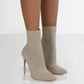 Mesh Sock Style Stiletto Booties