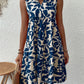 Notched Sleeveless Mini Dress