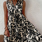 Notched Sleeveless Mini Dress