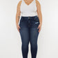 Kancan Cat's Whiskers Raw Hem High Waist Jeans
