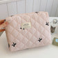 Medium Bow Embroidered Quilted Storage Bag
