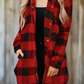 Plaid Snap Down Long Sleeve Shacket