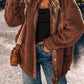 Fuzzy Snap Down Jacket