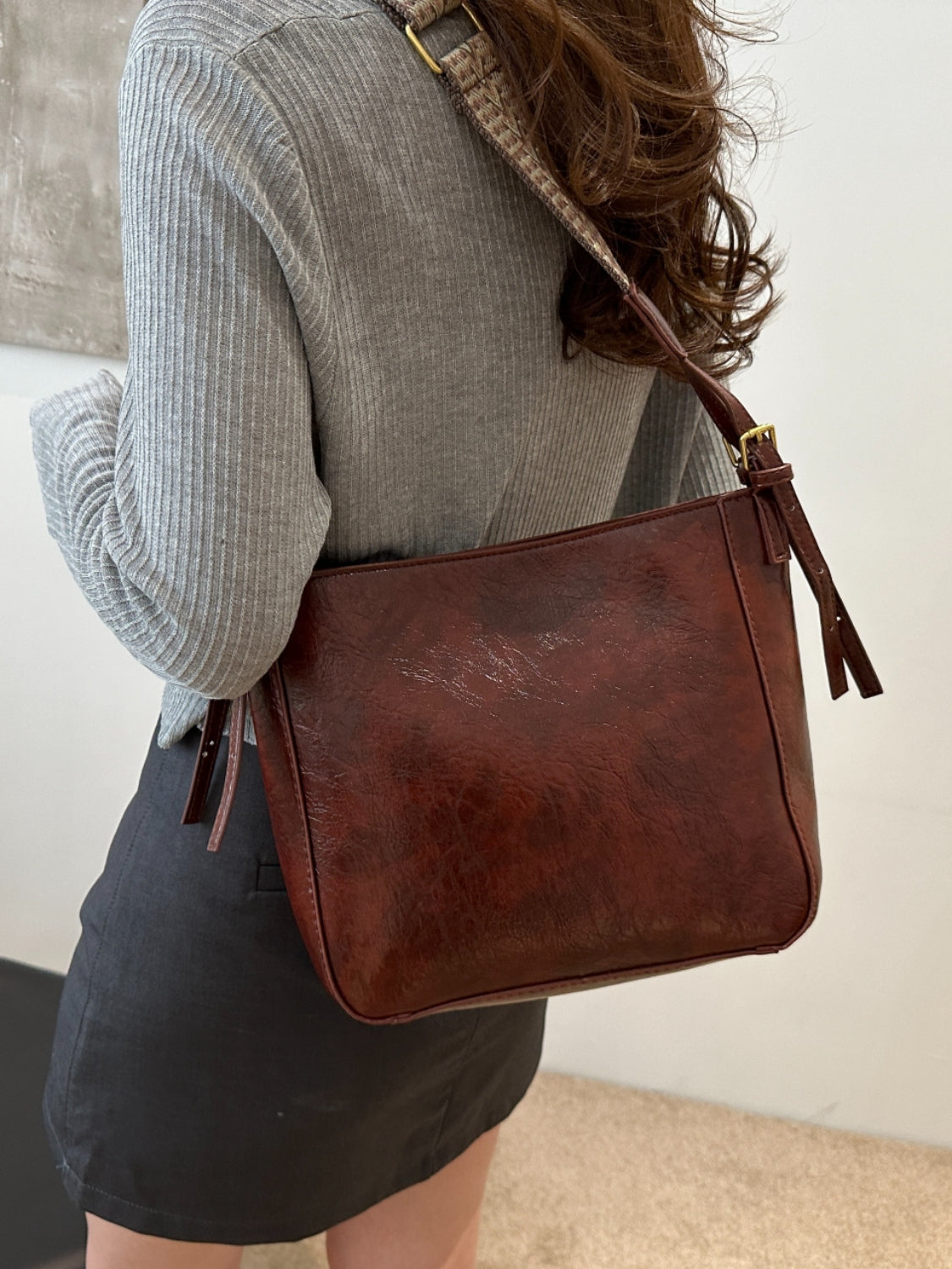 Adjustable Strap Crossbody Bag with Pouch