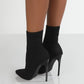 Mesh Sock Style Stiletto Booties