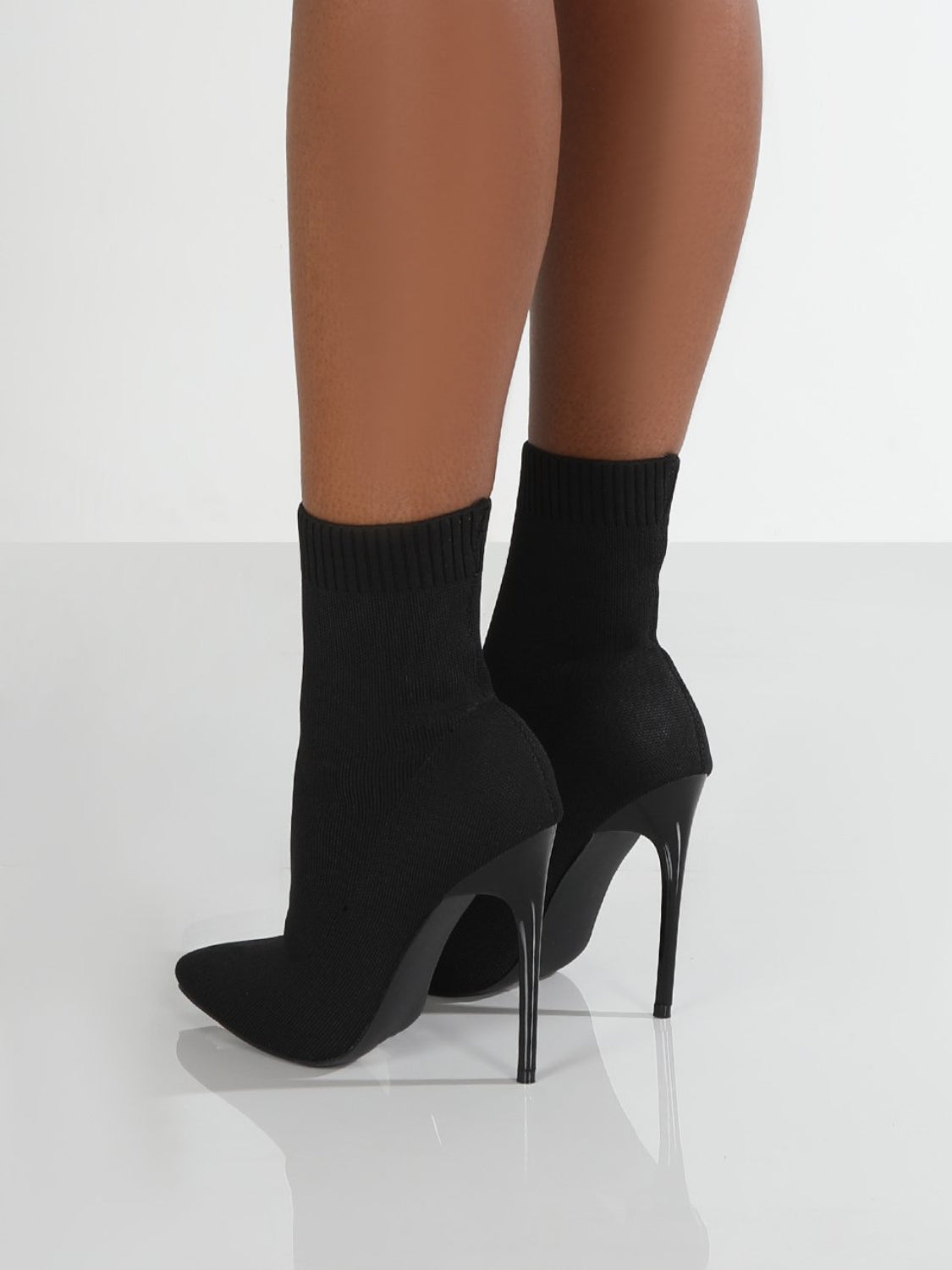 Mesh Sock Style Stiletto Booties