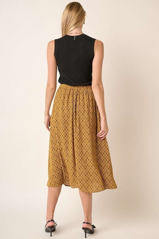 Mittoshop Mustard Midi Skirt