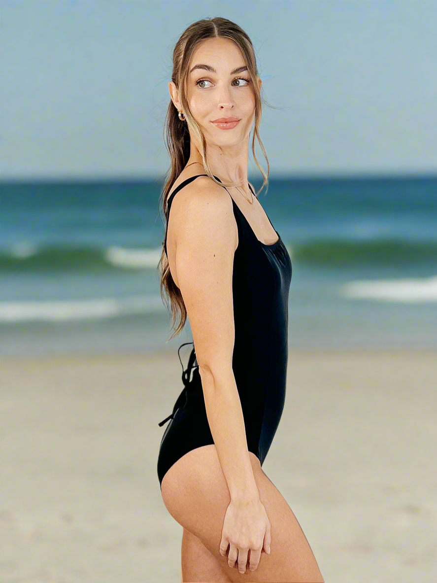 Barcelona Lace Up One Piece Swimsuit