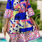 Jewels of The Jungle 3/4 Sleeve Tiered Dress