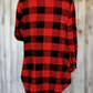 Plaid Snap Down Long Sleeve Shacket