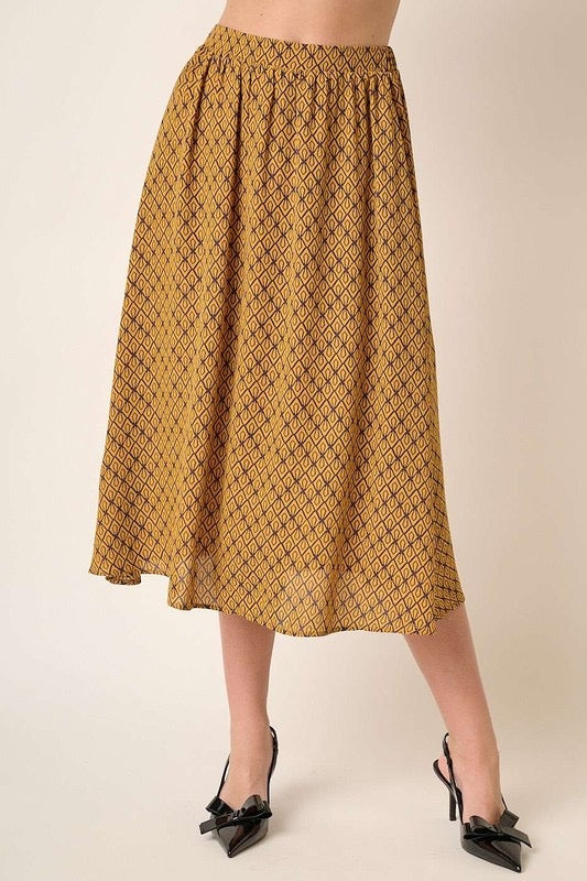 Mittoshop Mustard Midi Skirt