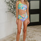 Marble Cutout One-Piece Swimsuit