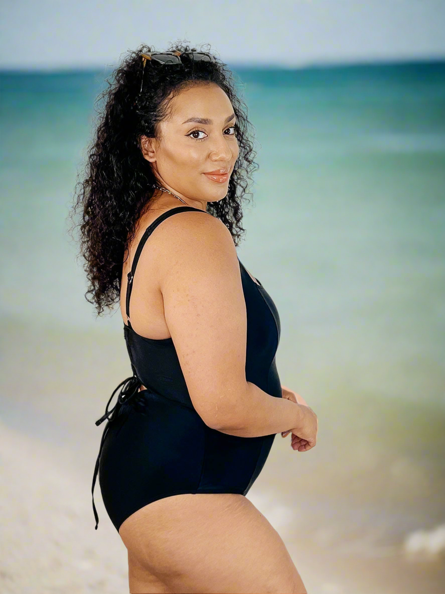 Barcelona Lace Up One Piece Swimsuit
