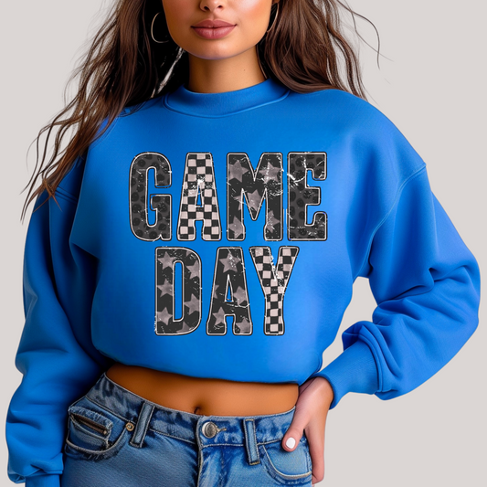 Retro Gameday Blue Crew Sweatshirt