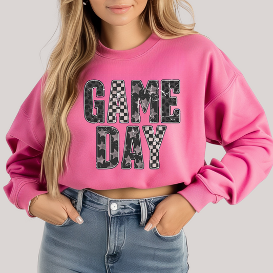 Retro Gameday Pink Crew Sweatshirt