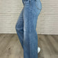 High Rise Vintage Wash Retro Wide Leg