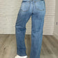 High Rise Vintage Wash Retro Wide Leg