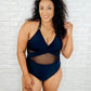 Palma Mesh Detail Halter Swimsuit