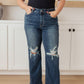 High Rise 90's Straight Jeans in Dark Wash by Judy Blue