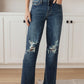 High Rise 90's Straight Jeans in Dark Wash by Judy Blue