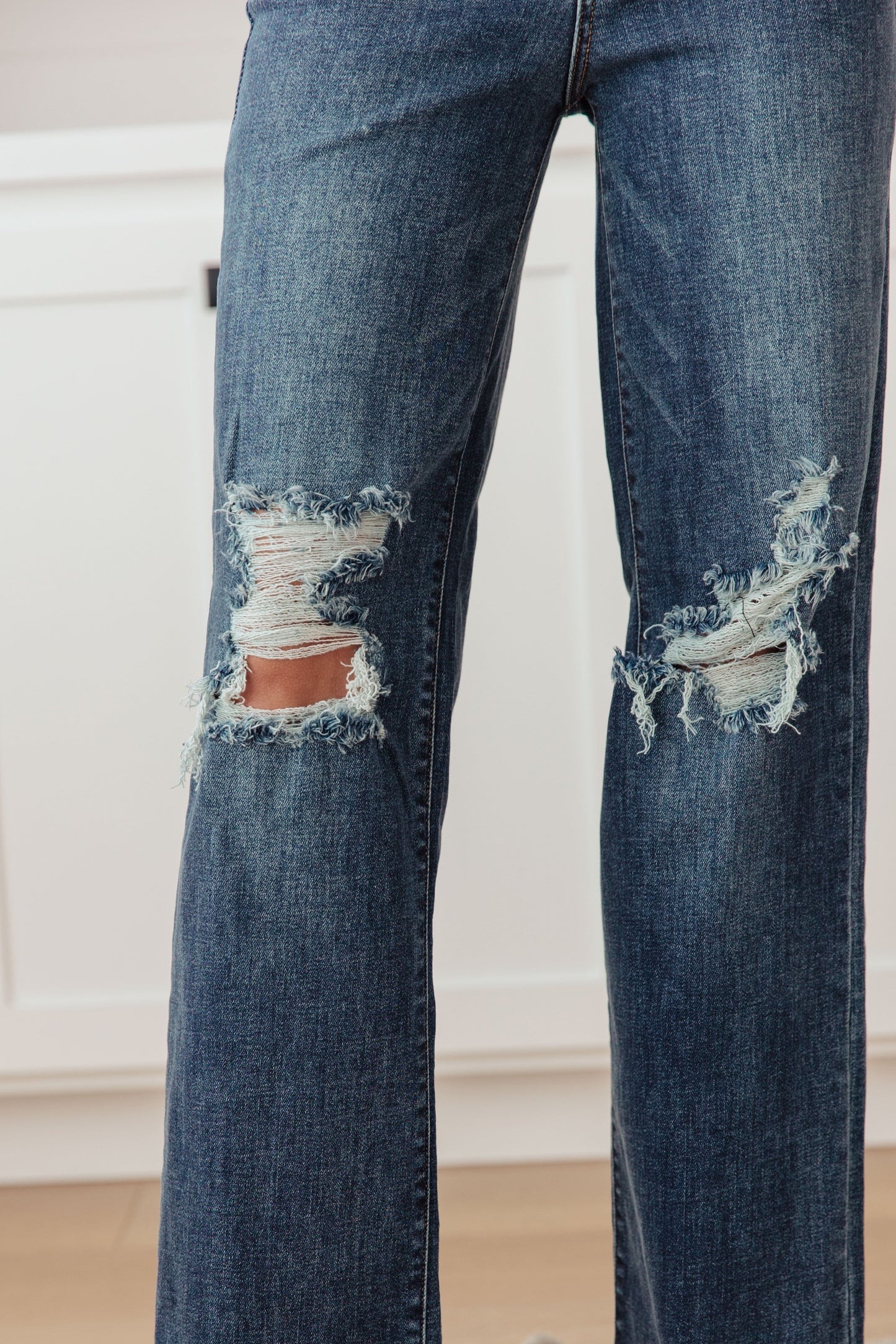 High Rise 90's Straight Jeans in Dark Wash by Judy Blue